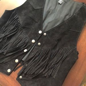 LIKE NEW! Black suede vest